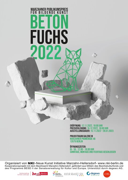 Diana Achtzig beim Beton Fuchs 2022 in der Projektraum Galerie M.